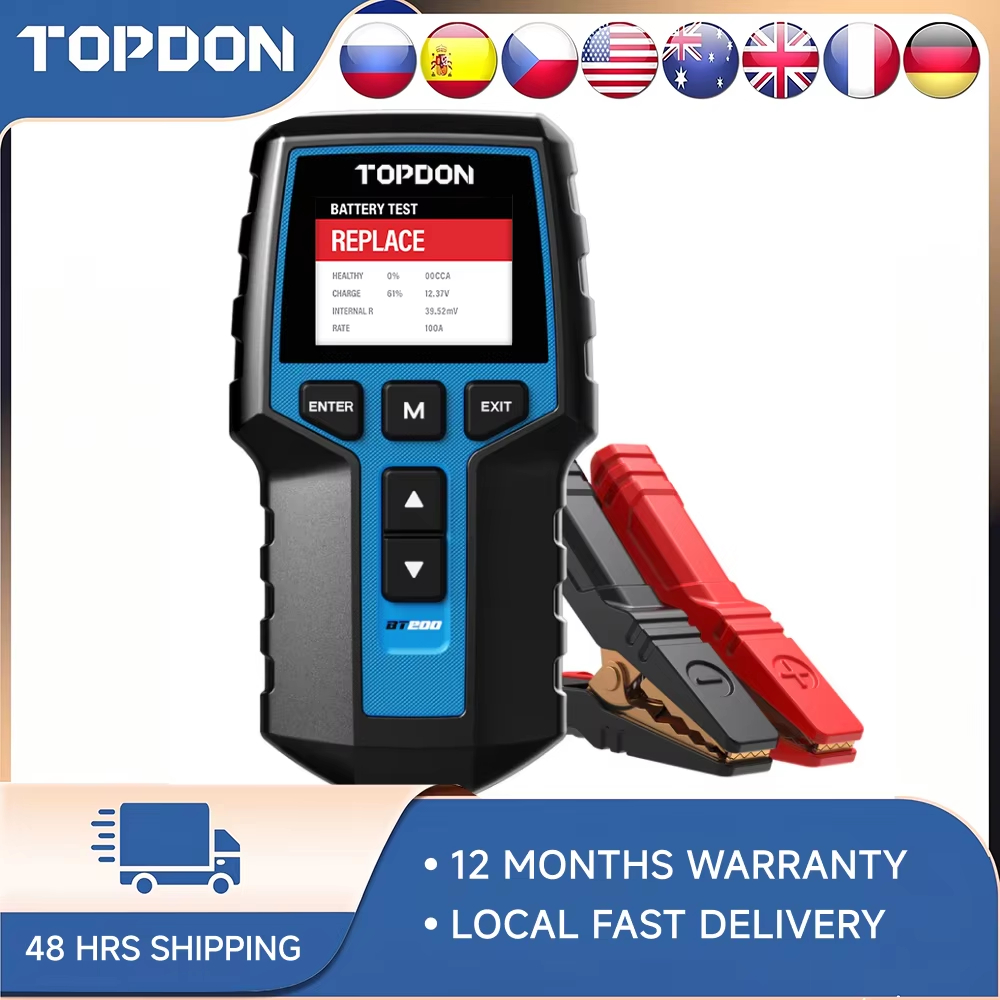 Topdon Tc001 Thermal Camera - เครื่องวิเคราะห์แบตเตอรี่ดิจิตอล TOPDON BT200 12V 24V, เครื่องทดสอบโหลดรถยนต์,